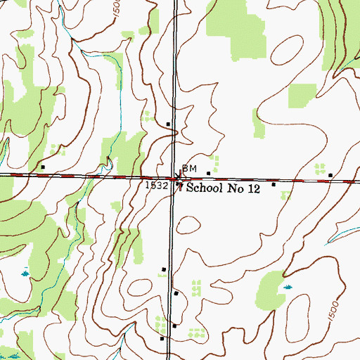 Topographic Map of School Number 12 (historical), NY