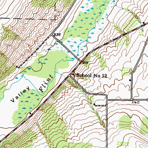 Topographic Map of School Number 12 (historical), NY