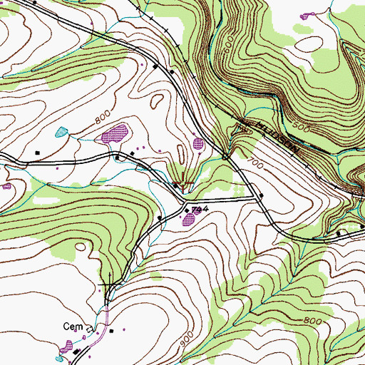 Topographic Map of School Number 12 (historical), NY