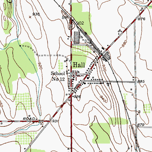Topographic Map of School Number 12 (historical), NY