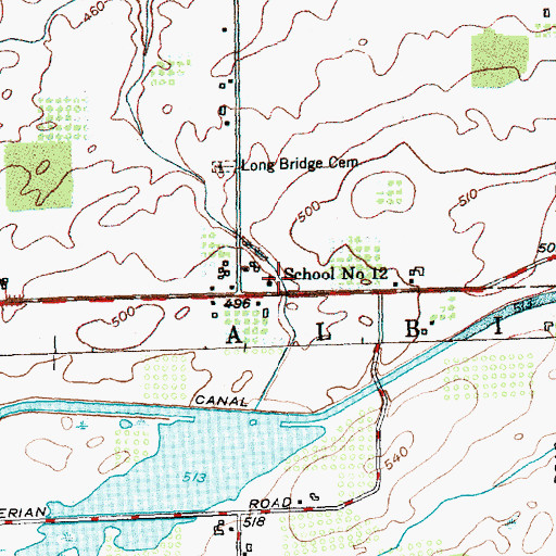 Topographic Map of School Number 12 (historical), NY