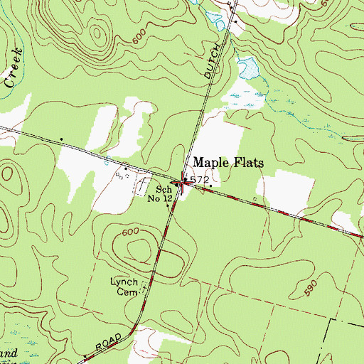 Topographic Map of School Number 12 (historical), NY
