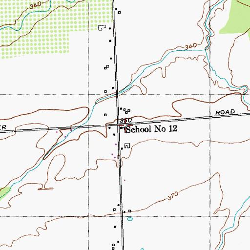 Topographic Map of School Number 12 (historical), NY