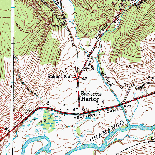 Topographic Map of School Number 13 (historical), NY