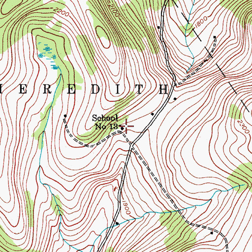 Topographic Map of School Number 13 (historical), NY