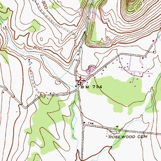 Topographic Map of School Number 13 (historical), NY