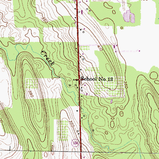Topographic Map of School Number 13 (historical), NY