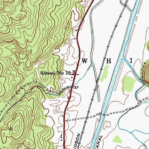 Topographic Map of School Number 13 (historical), NY