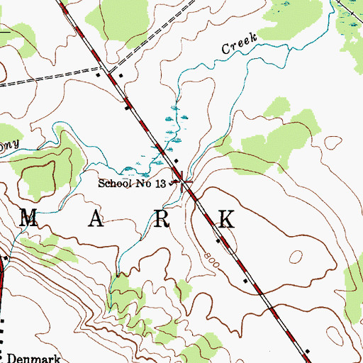 Topographic Map of School Number 13 (historical), NY