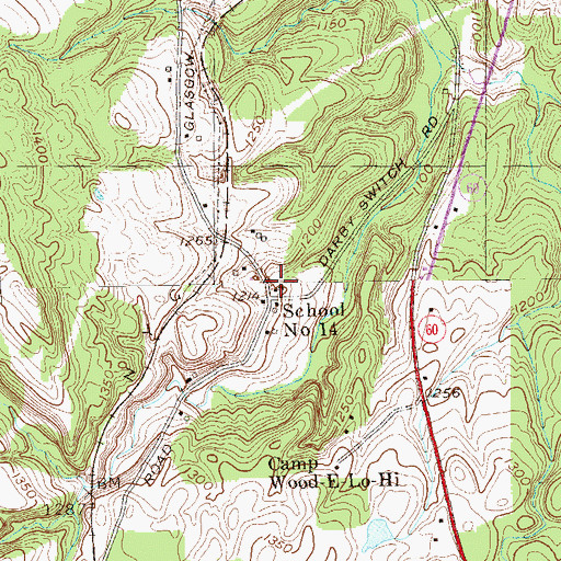 Topographic Map of School Number 14 (historical), NY