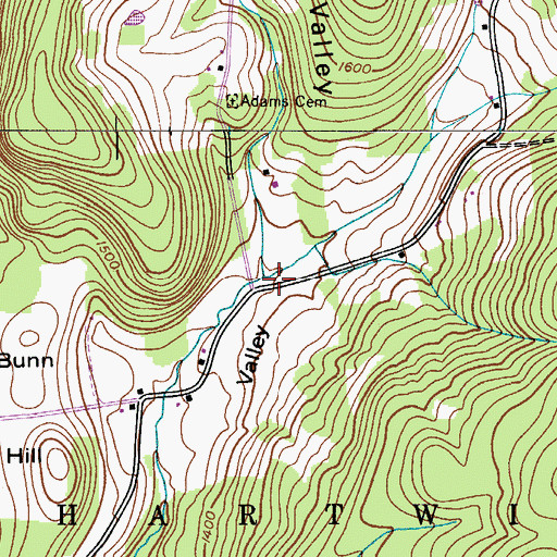 Topographic Map of School Number 14 (historical), NY