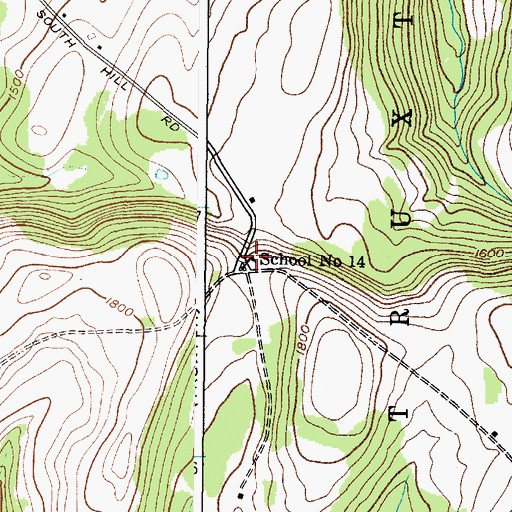 Topographic Map of School Number 14 (historical), NY