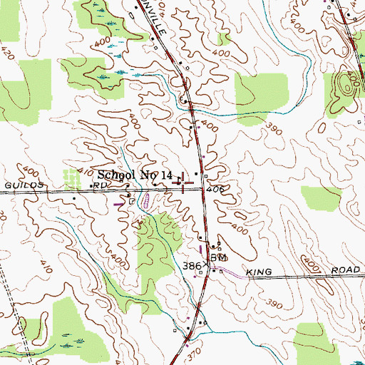Topographic Map of School Number 14 (historical), NY
