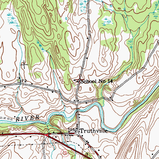 Topographic Map of School Number 14 (historical), NY
