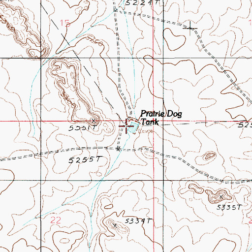 Topographic Map of Prairie Dog Tank, AZ