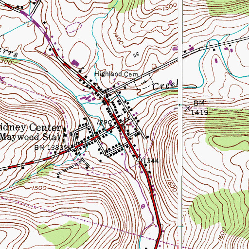 Topographic Map of School Number 15 (historical), NY