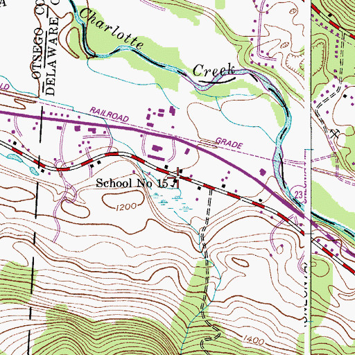 Topographic Map of School Number 15 (historical), NY