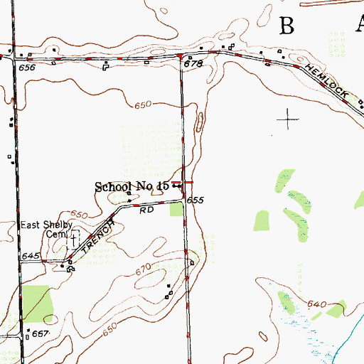Topographic Map of School Number 15 (historical), NY