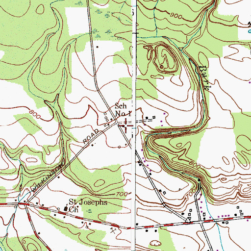 Topographic Map of School Number 15 (historical), NY