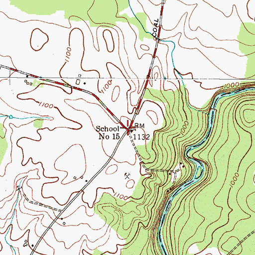 Topographic Map of School Number 15 (historical), NY