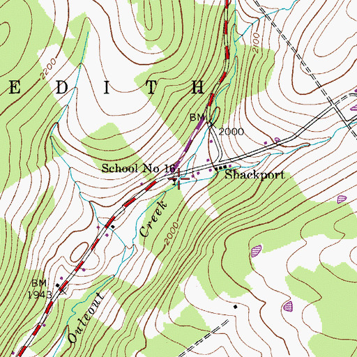 Topographic Map of School Number 16 (historical), NY