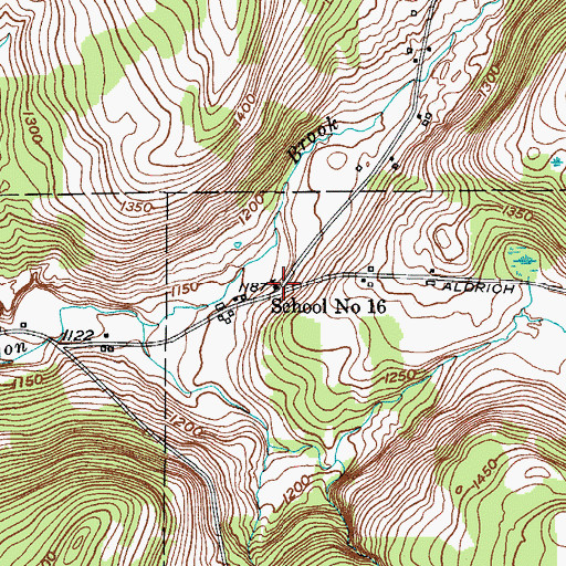 Topographic Map of School Number 16 (historical), NY
