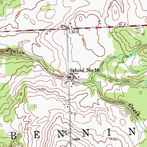 Topographic Map of School Number 16 (historical), NY