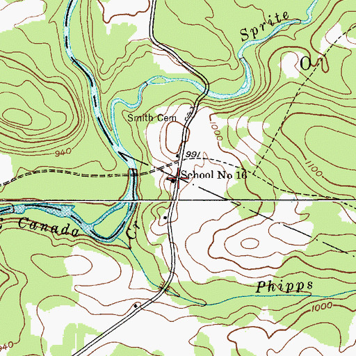 Topographic Map of School Number 16 (historical), NY
