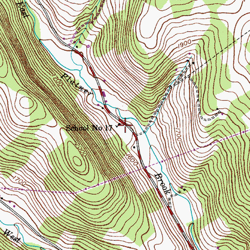 Topographic Map of School Number 17 (historical), NY
