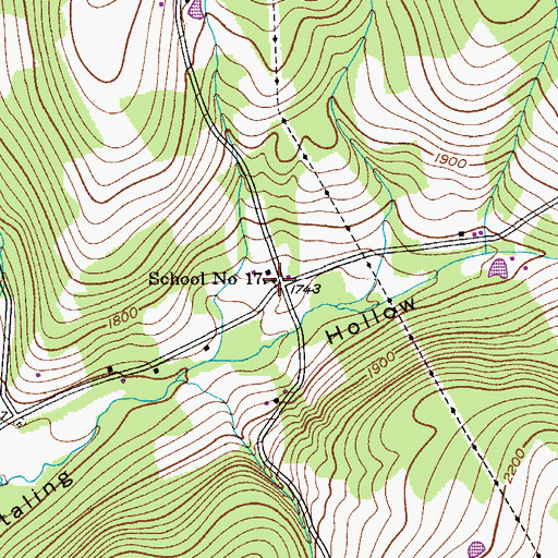 Topographic Map of School Number 17 (historical), NY