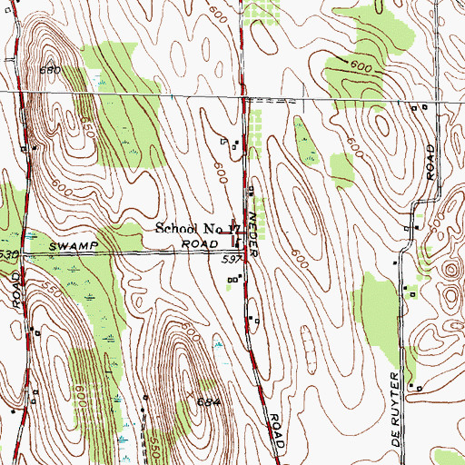Topographic Map of School Number 17 (historical), NY