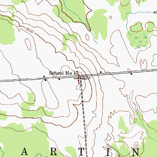 Topographic Map of School Number 17 (historical), NY