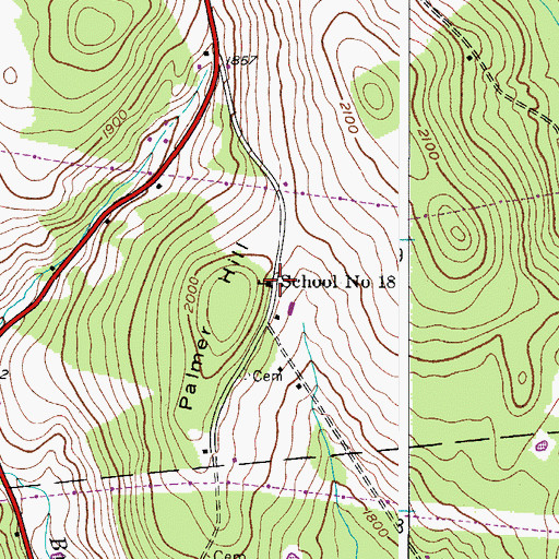 Topographic Map of School Number 18 (historical), NY