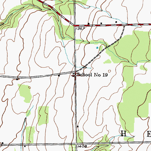 Topographic Map of School Number 19 (historical), NY