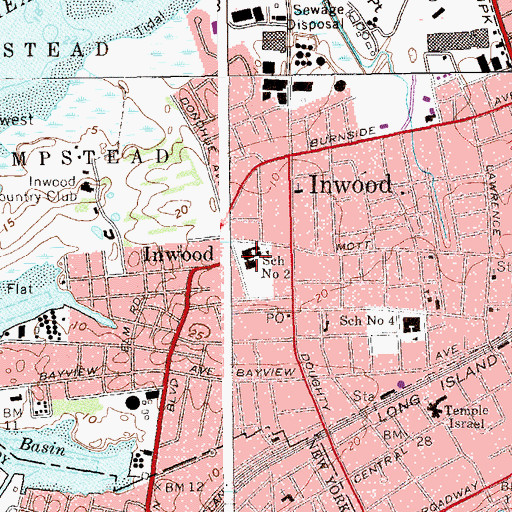 Topographic Map of School Number 2, NY