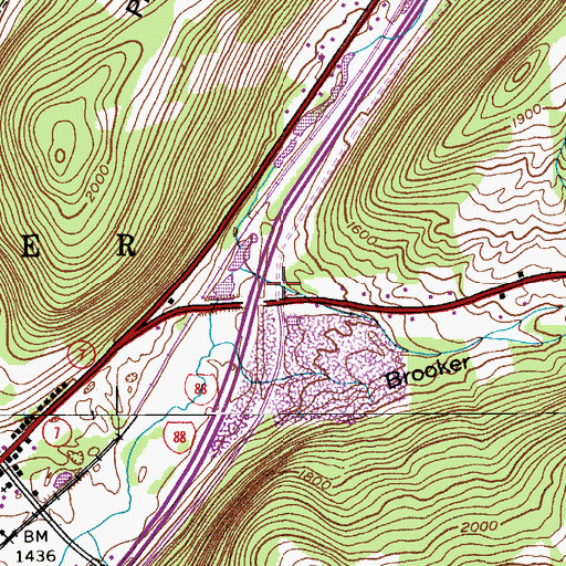 Topographic Map of School Number 2 (historical), NY