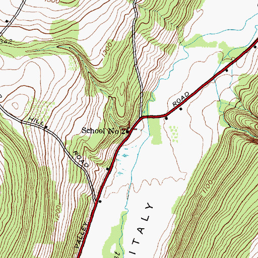 Topographic Map of School Number 2 (historical), NY