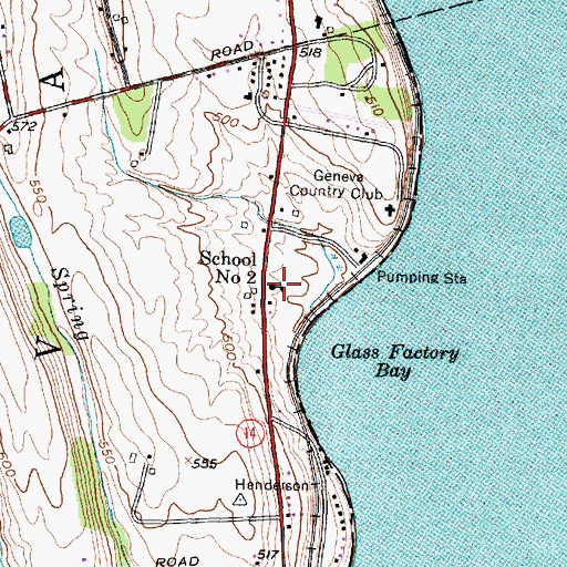 Topographic Map of School Number 2 (historical), NY