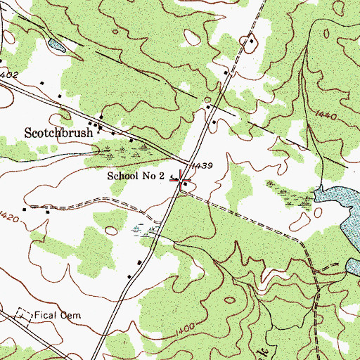 Topographic Map of School Number 2 (historical), NY