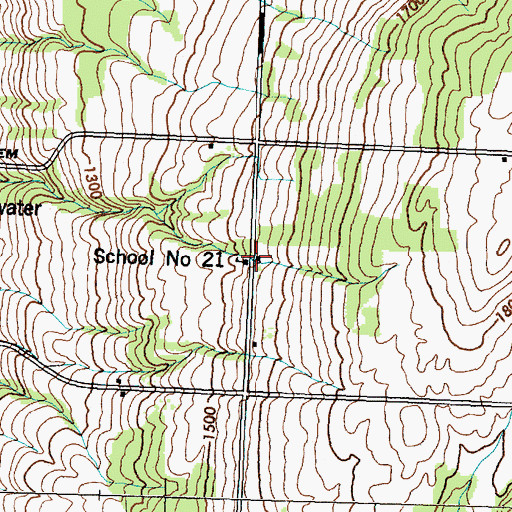 Topographic Map of School Number 21 (historical), NY