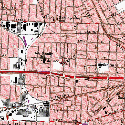 Topographic Map of School Number 21, NY