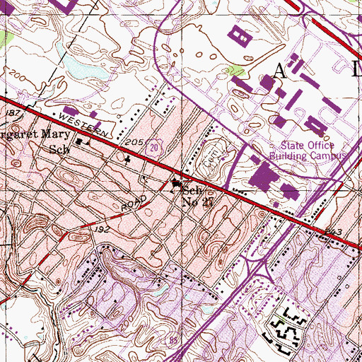 Topographic Map of Eagle Point Elementary School, NY