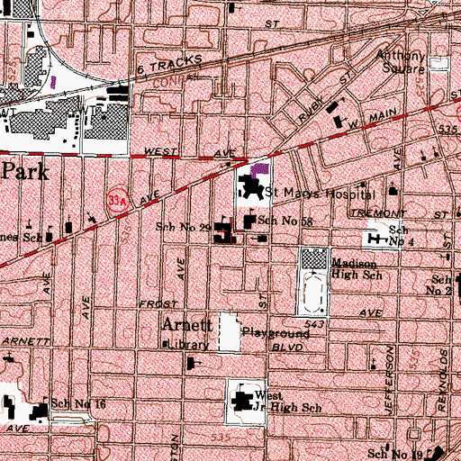 Topographic Map of Adlai E Stevenson School, NY