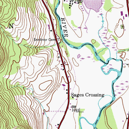 Topographic Map of School Number 3 (historical), NY