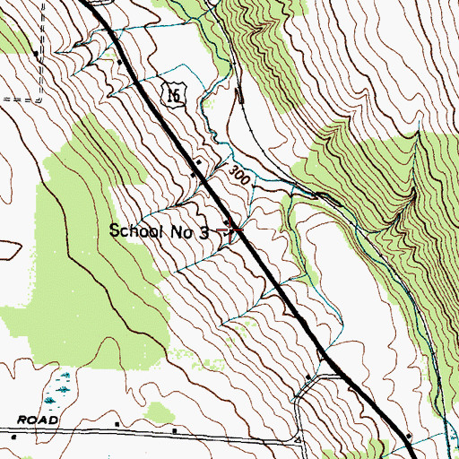 Topographic Map of School Number 3 (historical), NY