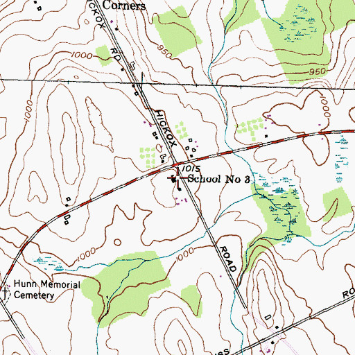 Topographic Map of School Number 3 (historical), NY