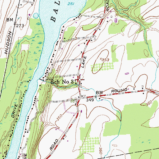 Topographic Map of School Number 3 (historical), NY