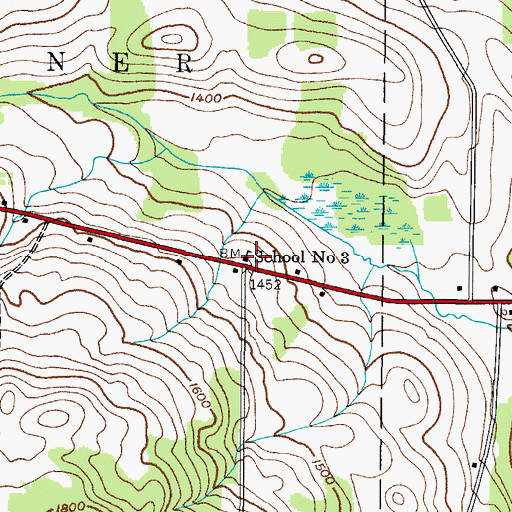 Topographic Map of School Number 3 (historical), NY