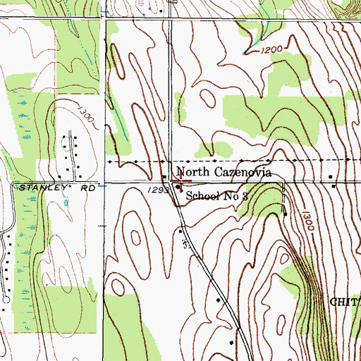 Topographic Map of School Number 3 (historical), NY