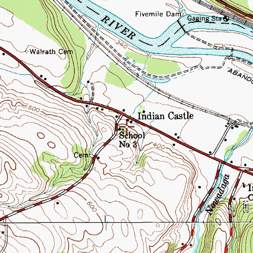 Topographic Map of School Number 3 (historical), NY
